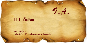 Ill Ádám névjegykártya